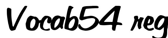 шрифт Vocab54 regular, бесплатный шрифт Vocab54 regular, предварительный просмотр шрифта Vocab54 regular