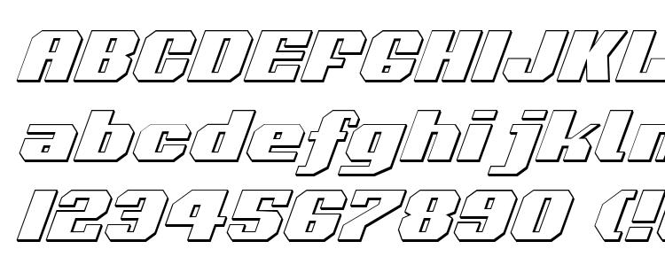 glyphs Voortrekker 3D Italic font, сharacters Voortrekker 3D Italic font, symbols Voortrekker 3D Italic font, character map Voortrekker 3D Italic font, preview Voortrekker 3D Italic font, abc Voortrekker 3D Italic font, Voortrekker 3D Italic font