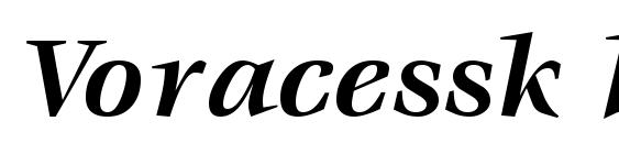Voracessk bolditalic font, free Voracessk bolditalic font, preview Voracessk bolditalic font