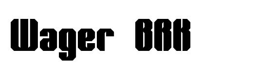 Wager BRK Font