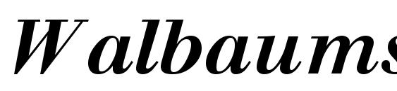 Walbaumssk bold italic Font