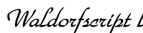 Waldorfscript bolditalic Font