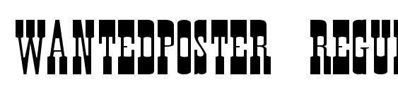 WantedPoster Regular font, free WantedPoster Regular font, preview WantedPoster Regular font