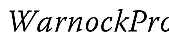 WarnockPro LightItCapt Font