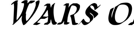 Wars of Asgard Condensed Italic Font