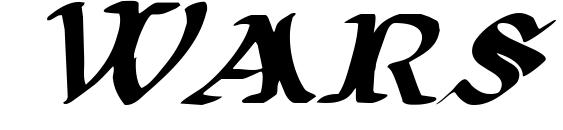 Wars of Asgard Expanded Italic Font