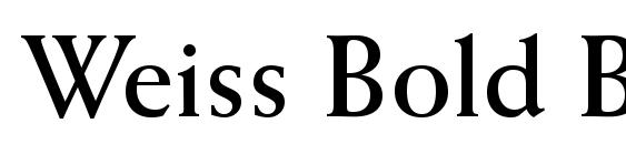 Weiss Bold BT font, free Weiss Bold BT font, preview Weiss Bold BT font