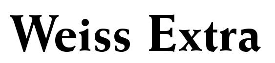 Weiss Extra Bold BT Font