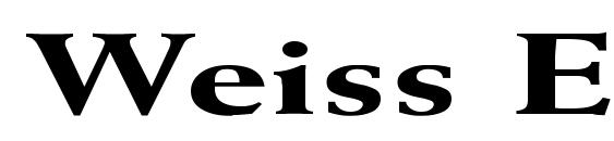 Weiss ExtraBold Ex Font