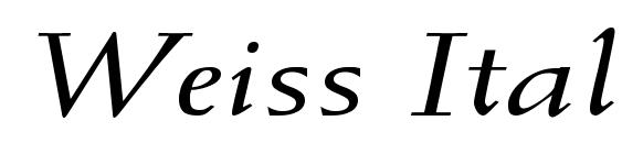 Шрифт Weiss Italic Ex