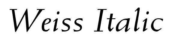 Weiss Italic Wd Font