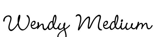 Wendy Medium Font, Handwriting Fonts
