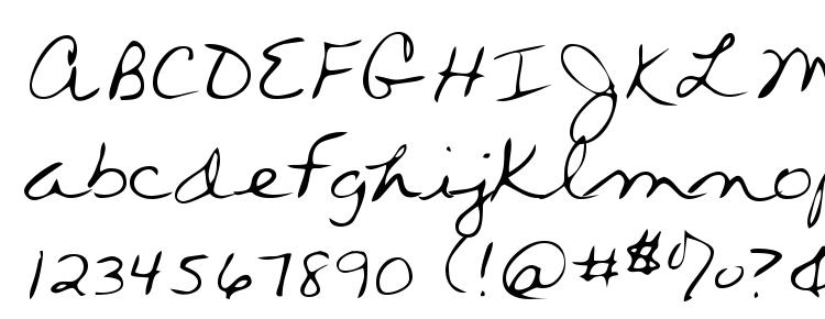 glyphs Wendyshand font, сharacters Wendyshand font, symbols Wendyshand font, character map Wendyshand font, preview Wendyshand font, abc Wendyshand font, Wendyshand font
