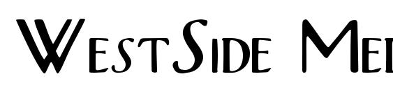 шрифт WestSide Medium, бесплатный шрифт WestSide Medium, предварительный просмотр шрифта WestSide Medium