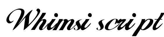 Whimsi script ssk Font