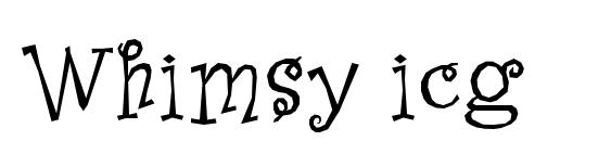 шрифт Whimsy icg, бесплатный шрифт Whimsy icg, предварительный просмотр шрифта Whimsy icg