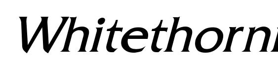 шрифт Whitethorning Italic, бесплатный шрифт Whitethorning Italic, предварительный просмотр шрифта Whitethorning Italic