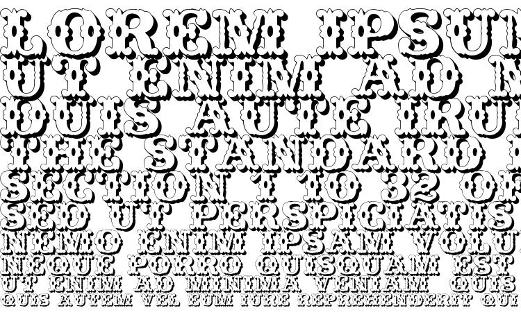 specimens Wild West Shadow font, sample Wild West Shadow font, an example of writing Wild West Shadow font, review Wild West Shadow font, preview Wild West Shadow font, Wild West Shadow font