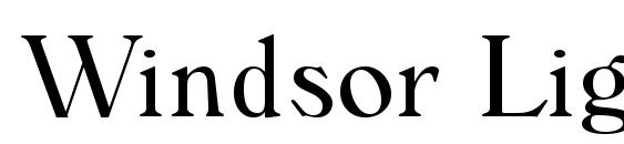 Windsor Light BT Font