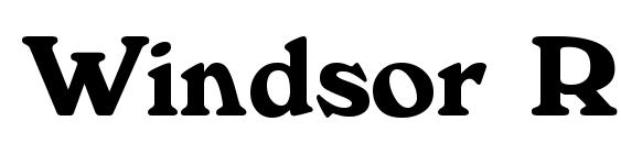 Windsor Regular font, free Windsor Regular font, preview Windsor Regular font