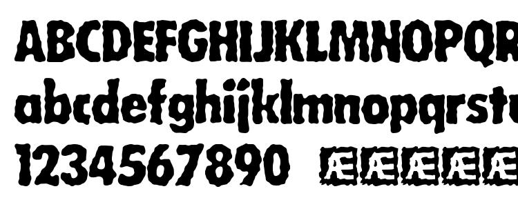 глифы шрифта Wobbly (BRK), символы шрифта Wobbly (BRK), символьная карта шрифта Wobbly (BRK), предварительный просмотр шрифта Wobbly (BRK), алфавит шрифта Wobbly (BRK), шрифт Wobbly (BRK)