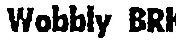 Wobbly BRK font, free Wobbly BRK font, preview Wobbly BRK font