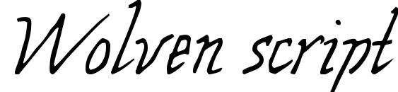 Wolven script Font, Handwriting Fonts