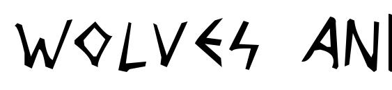 Wolves and raven Font