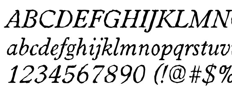 глифы шрифта WorcesterAntique Italic, символы шрифта WorcesterAntique Italic, символьная карта шрифта WorcesterAntique Italic, предварительный просмотр шрифта WorcesterAntique Italic, алфавит шрифта WorcesterAntique Italic, шрифт WorcesterAntique Italic