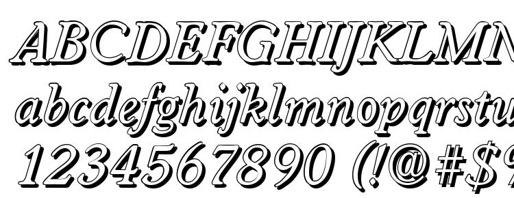глифы шрифта WorcesterShadow Italic, символы шрифта WorcesterShadow Italic, символьная карта шрифта WorcesterShadow Italic, предварительный просмотр шрифта WorcesterShadow Italic, алфавит шрифта WorcesterShadow Italic, шрифт WorcesterShadow Italic