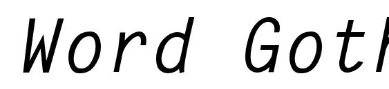 Word Gothic Font, Handwriting Fonts