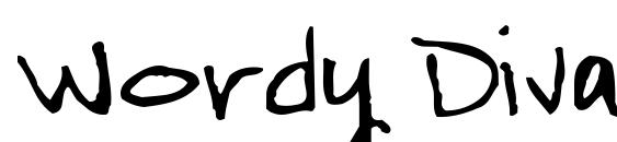 шрифт Wordy Diva, бесплатный шрифт Wordy Diva, предварительный просмотр шрифта Wordy Diva