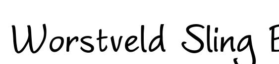 шрифт Worstveld Sling Bold, бесплатный шрифт Worstveld Sling Bold, предварительный просмотр шрифта Worstveld Sling Bold