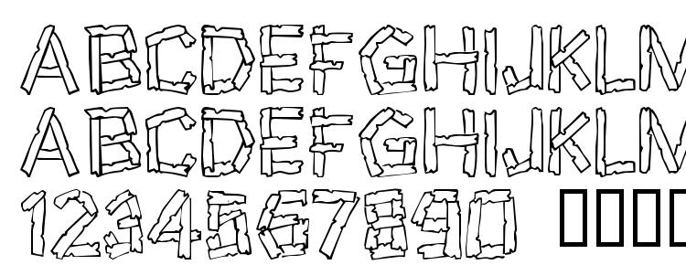 glyphs Wreckage font, сharacters Wreckage font, symbols Wreckage font, character map Wreckage font, preview Wreckage font, abc Wreckage font, Wreckage font
