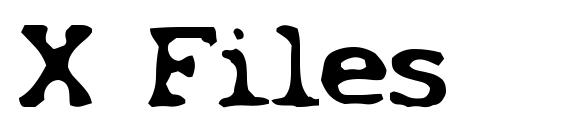 X Files font, free X Files font, preview X Files font