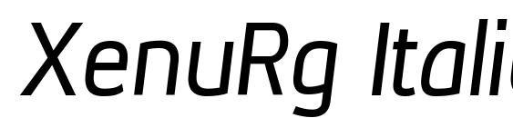 шрифт XenuRg Italic, бесплатный шрифт XenuRg Italic, предварительный просмотр шрифта XenuRg Italic