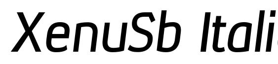 шрифт XenuSb Italic, бесплатный шрифт XenuSb Italic, предварительный просмотр шрифта XenuSb Italic