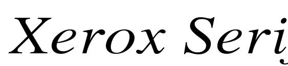 шрифт Xerox Serif Wide Italic, бесплатный шрифт Xerox Serif Wide Italic, предварительный просмотр шрифта Xerox Serif Wide Italic