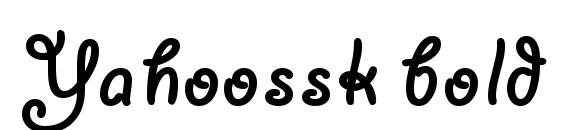 Yahoossk bold Font, Monogram Fonts