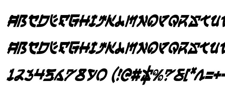 глифы шрифта Yama Moto Condensed Italic, символы шрифта Yama Moto Condensed Italic, символьная карта шрифта Yama Moto Condensed Italic, предварительный просмотр шрифта Yama Moto Condensed Italic, алфавит шрифта Yama Moto Condensed Italic, шрифт Yama Moto Condensed Italic