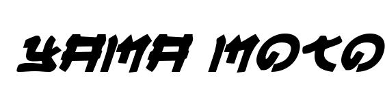 шрифт Yama Moto Italic, бесплатный шрифт Yama Moto Italic, предварительный просмотр шрифта Yama Moto Italic