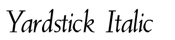 Шрифт Yardstick Italic