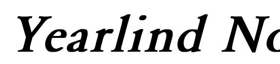 Yearlind Normal Bold Italic Font