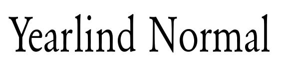 Yearlind Normal Condensed font, free Yearlind Normal Condensed font, preview Yearlind Normal Condensed font