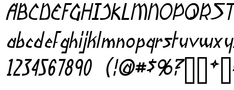 глифы шрифта Yoshitoshi Italic, символы шрифта Yoshitoshi Italic, символьная карта шрифта Yoshitoshi Italic, предварительный просмотр шрифта Yoshitoshi Italic, алфавит шрифта Yoshitoshi Italic, шрифт Yoshitoshi Italic