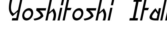 Yoshitoshi Italic font, free Yoshitoshi Italic font, preview Yoshitoshi Italic font
