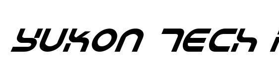 шрифт Yukon Tech Italic, бесплатный шрифт Yukon Tech Italic, предварительный просмотр шрифта Yukon Tech Italic