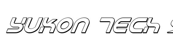 Шрифт Yukon Tech Shadow Italic