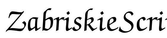 ZabriskieScriptSwash Bold Font