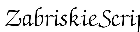 ZabriskieScriptSwash Regular DB Font